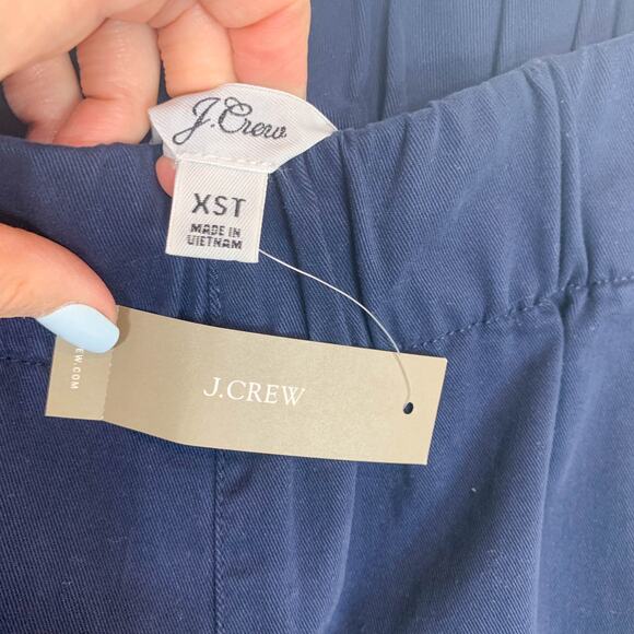 NWT J. CREW navy pull-on pants straight leg pockets tall nautical XST 3007 - Picture 7 of 14